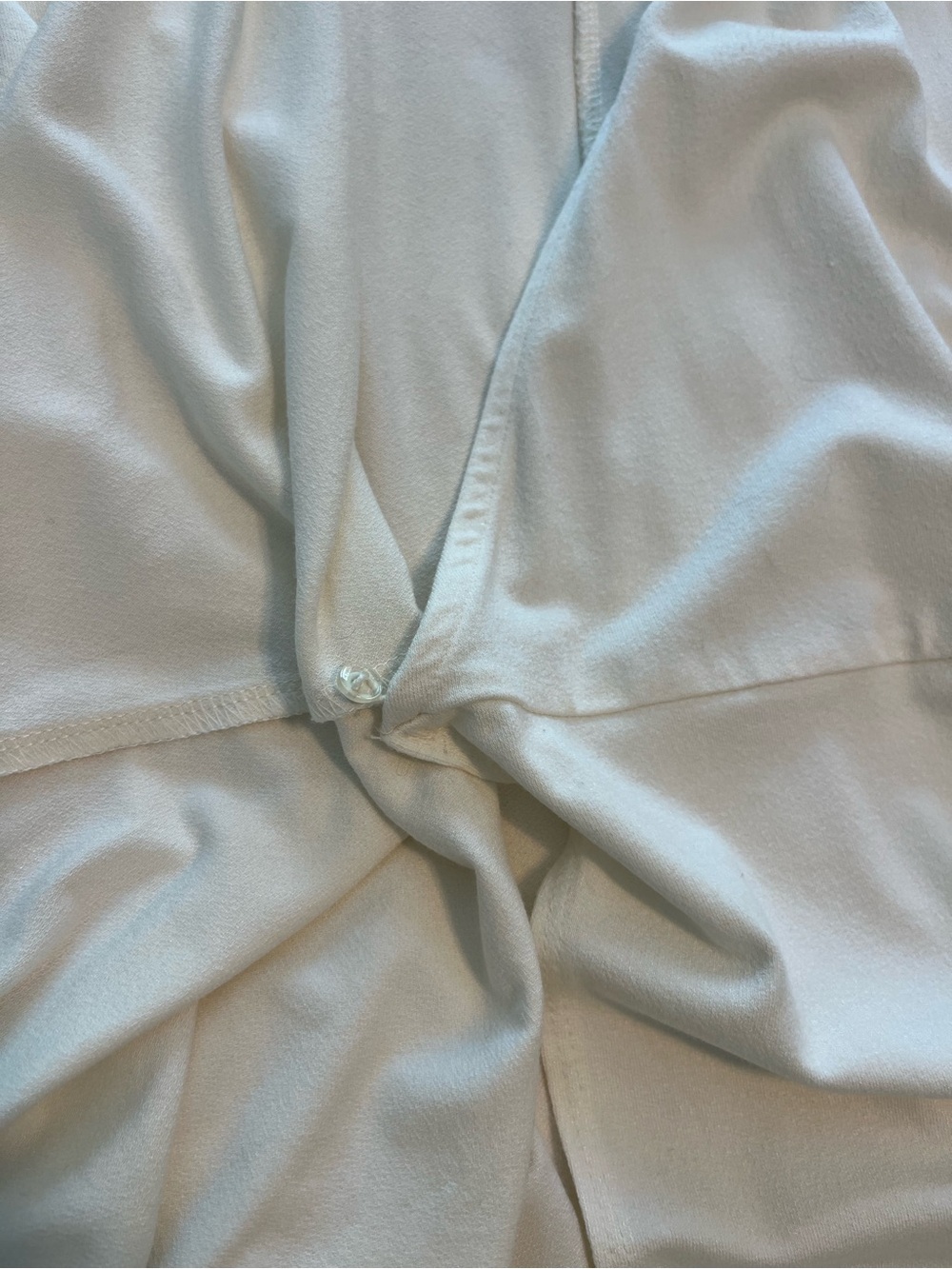 Banana Republic Women's Cream Wrap Tie V-Neck Blouse - Picture 7 of 8